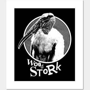 Punk Rock Wood Stork Posters and Art